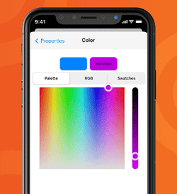 Choosing colors in Switcher Studio