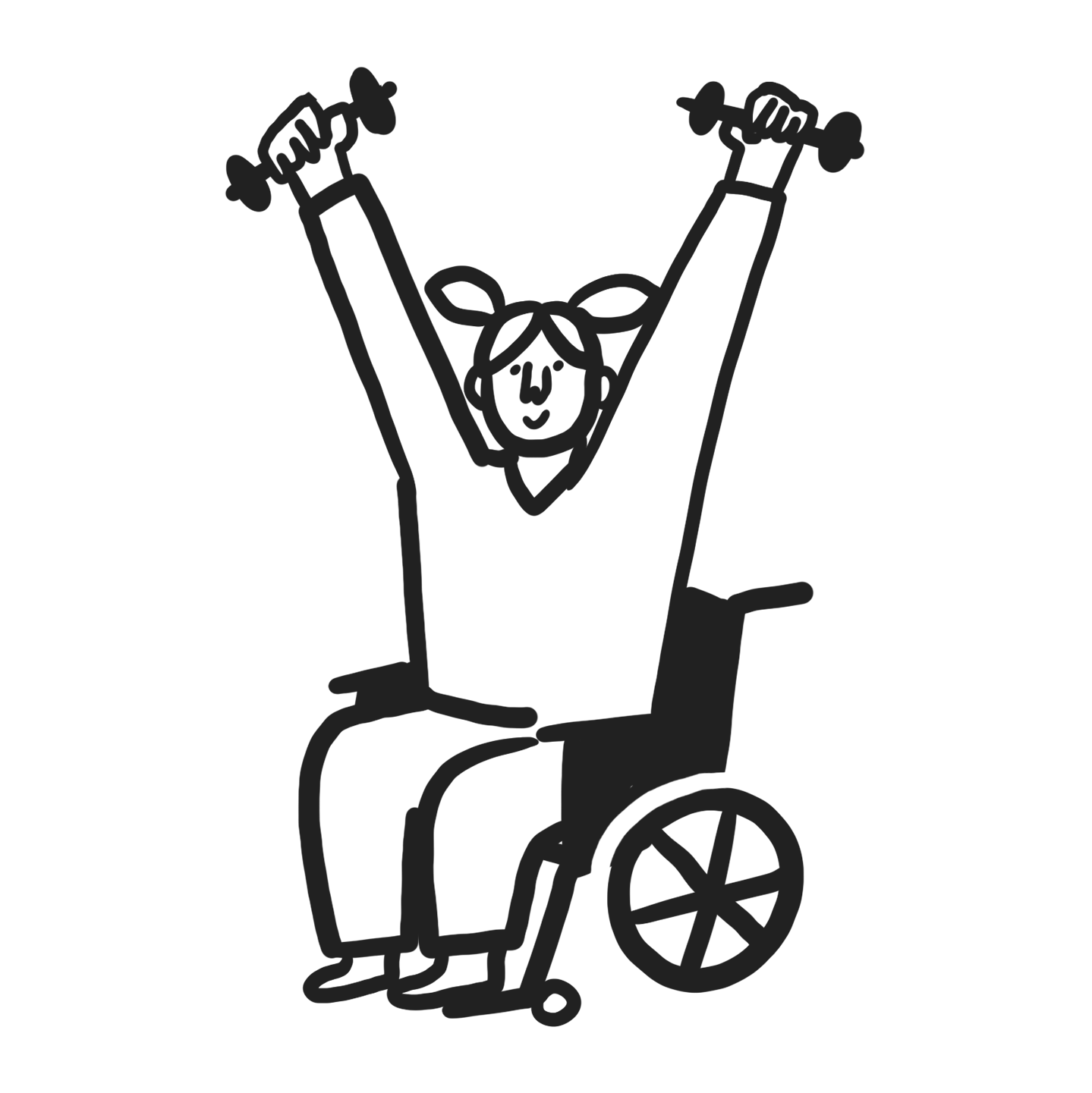 Wheelchair user exercising